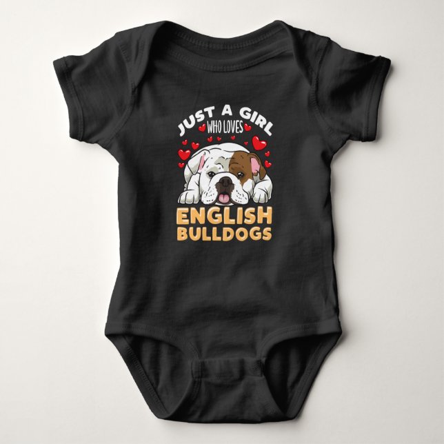ENGLISH BULLDOG Dog Saying funny Gift Baby Bodysuit (Front)