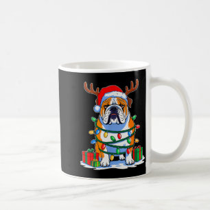English Bulldog Dog Tree Christmas Lights Funny Xm Coffee Mug