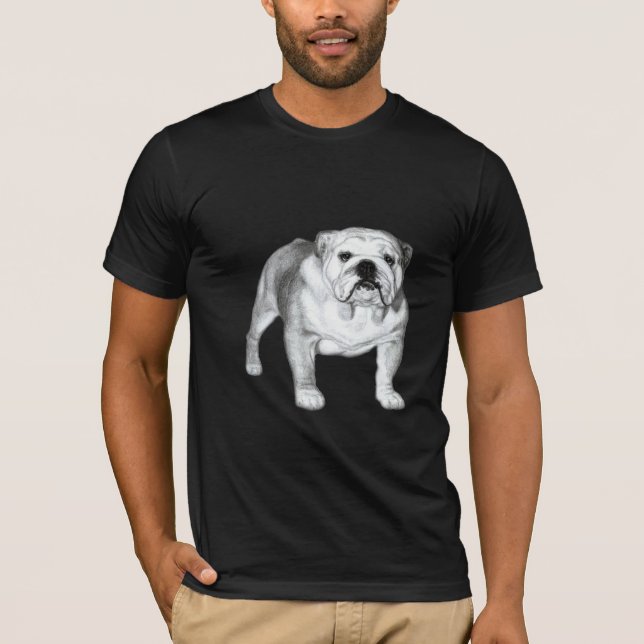 English Bulldog Drawing T-Shirt (Front)