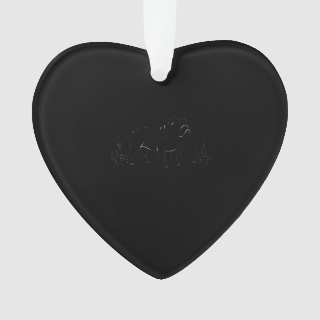 English Bulldog EKG Heartbeat Line � For Bulldog L Ornament (Front)