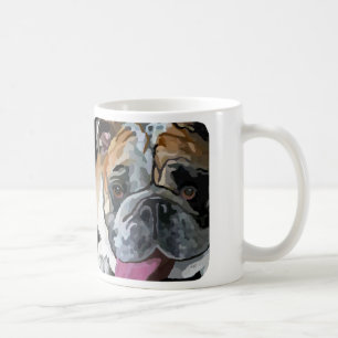 English Bulldog Face Painting on Coffee Mug