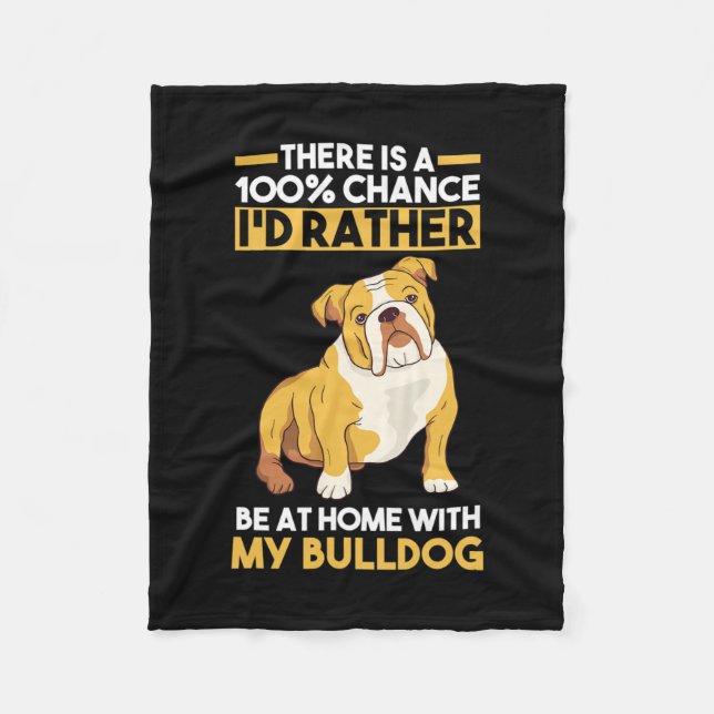 English Bulldog  Fleece Blanket (Front)