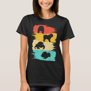 English Bulldog For Women Men Kids Dog Retro T-Shirt