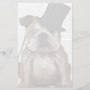 English Bulldog, Formal Hound and Hat Stationery