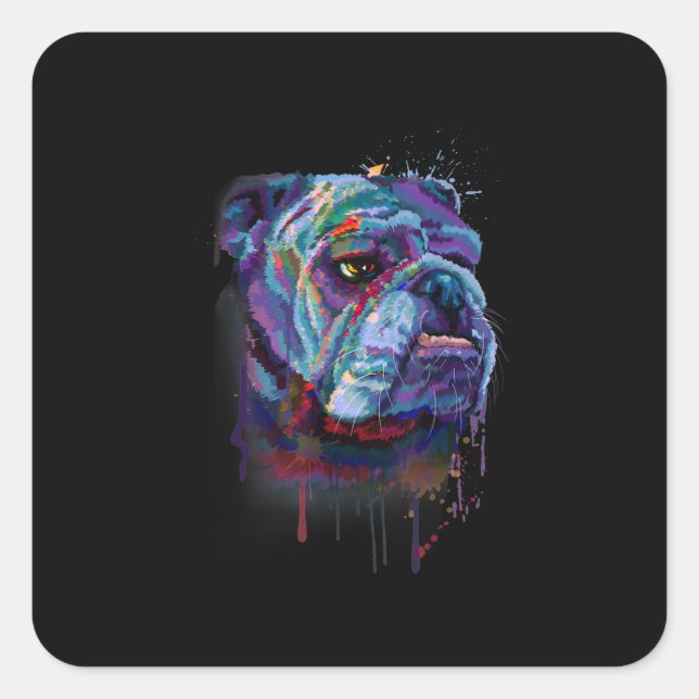 English Bulldog Gift A English Bulldog Mum Square Sticker (Front)