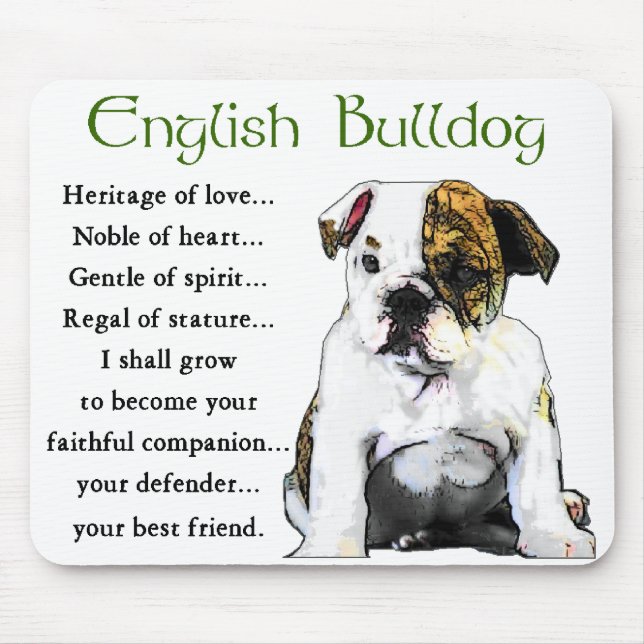 English Bulldog Gifts Mouse Pad (Front)