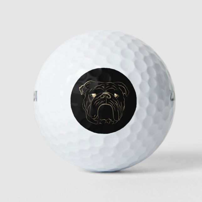 English Bulldog Golf Balls (Front)