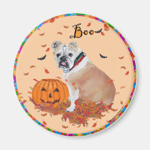 English Bulldog Halloween Magnet