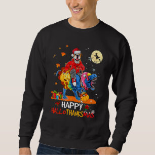 English Bulldog Happy Hallothanksmas Halloween Tha Sweatshirt