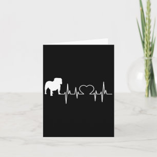 English Bulldog Heartbeat Card