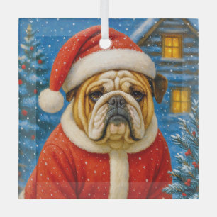 English Bulldog Holiday   Ornament