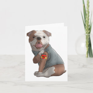 English Bulldog I Love Mum Tattoo Dog Shirt Mother Card