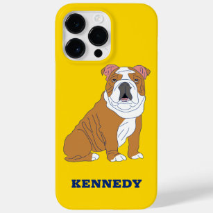 English Bulldog Illustration Personalised Case-Mate iPhone 14 Pro Max Case