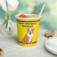 English Bulldog Illustration Personalised Party