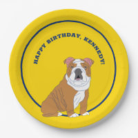 English Bulldog Illustration Personalised Party