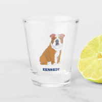 English Bulldog Illustration Personalised