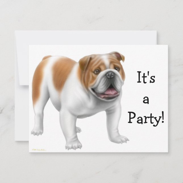 English Bulldog Invitation (Front)