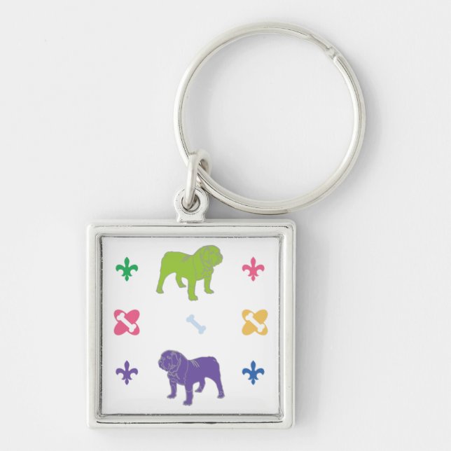 English Bulldog Key Ring (Front)