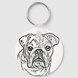 English bulldog keychain