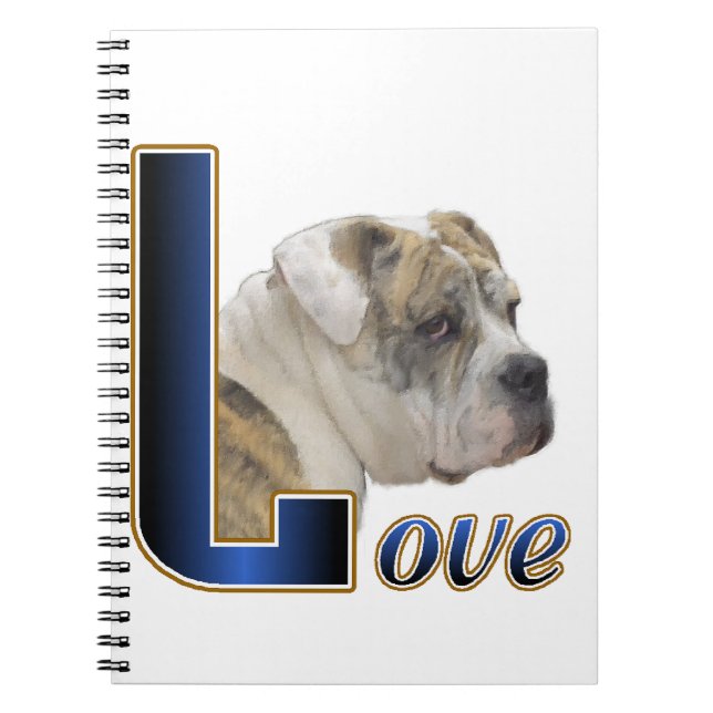 English Bulldog Love Notebook (Front)