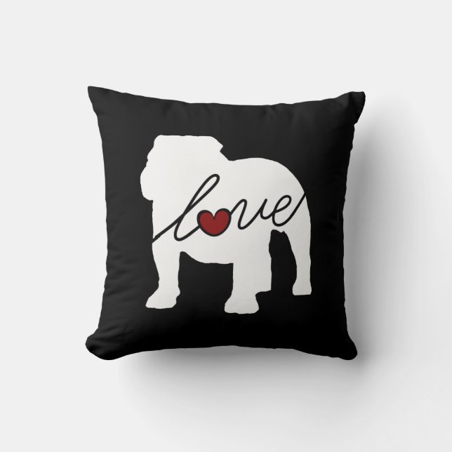 English Bulldog Loveq Cushion (Front)