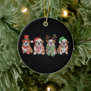 English Bulldog Lover Christmas Dog Mum Xmas Gift Ceramic Ornament