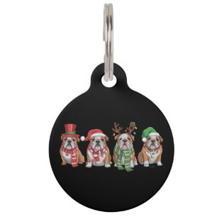 English Bulldog Lover Christmas Dog Mum Xmas Gift Pet Tag
