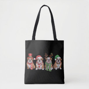 English Bulldog Lover Christmas Dog Mum Xmas Gift Tote Bag