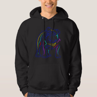 English Bulldog Lovers Line Drawing Artsy Bulldog  Hoodie
