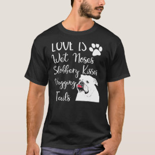 English Bulldog Mum Dad Drawing Dog Enthusiast T-Shirt