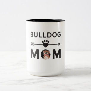 English Bulldog Mum Funny Lovesr Mothers Day Gifts Two-Tone Coffee Mug