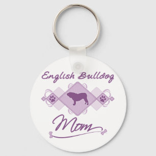 English Bulldog Mum Key Ring
