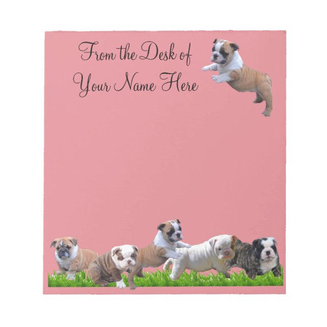 English Bulldog Notepad (Front)