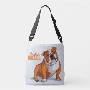 English Bulldog on Simulated Acrylic Background Crossbody Bag