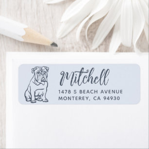 English Bulldog Owner Return Address Dog Owner Label