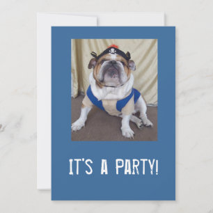 English Bulldog Party Invitations