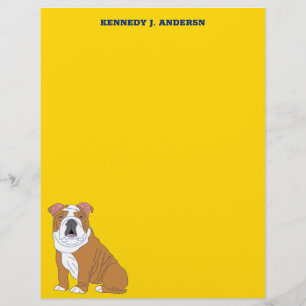 English Bulldog Personalised Writing Paper
