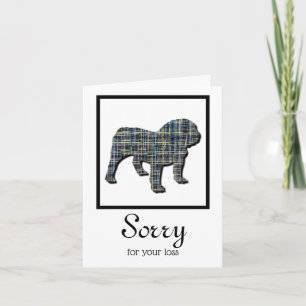 English Bulldog Pet Sympathy Card