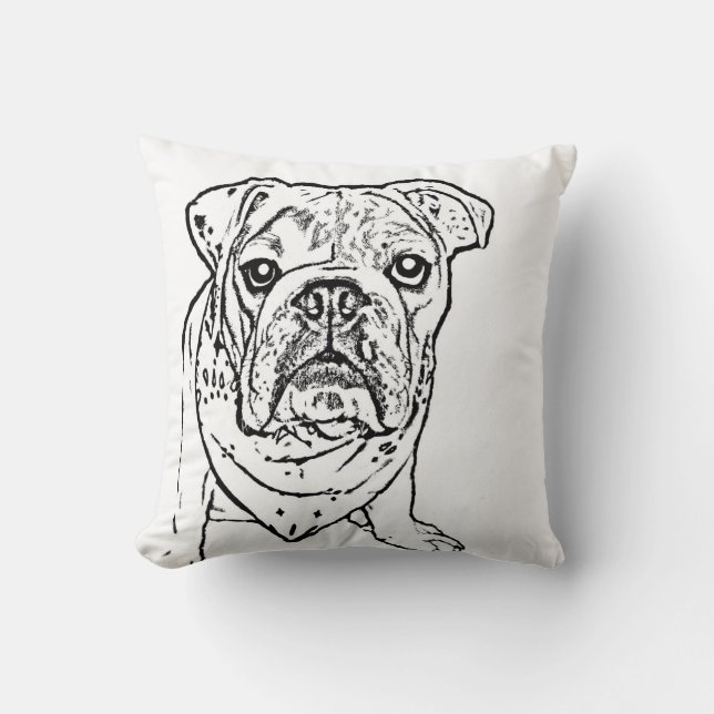 English bulldog pillow (Front)
