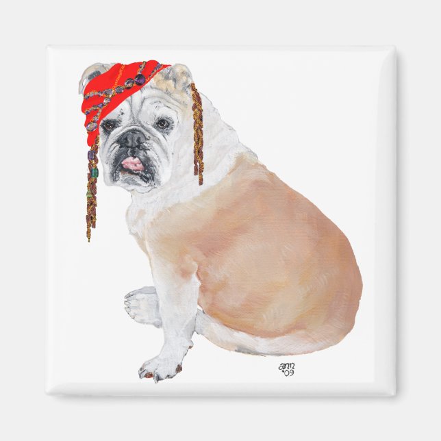 English Bulldog Pirate Magnet (Front)