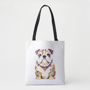 English Bulldog Playful Adorable Fun Animal Joyful Tote Bag