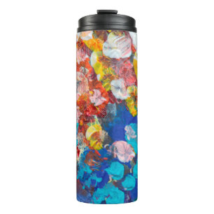 english bulldog portrait intellectual artart,graff thermal tumbler