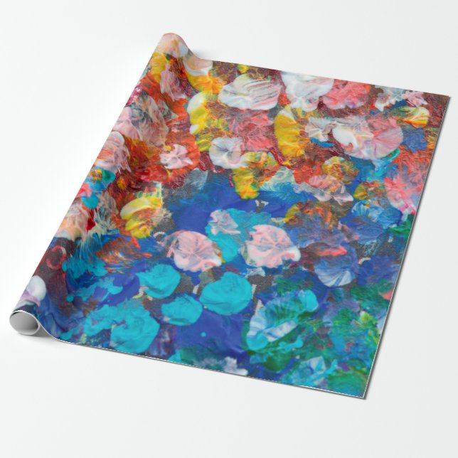 english bulldog portrait intellectual artart,graff wrapping paper (Unrolled)