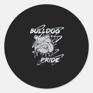 English Bulldog Pride Loyalty School Spirit Classic Round Sticker