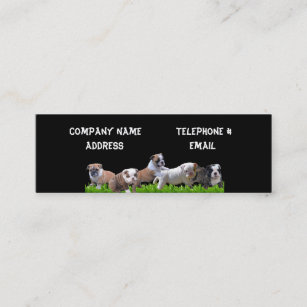English Bulldog Products Mini Business Card