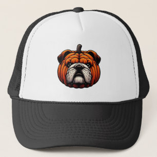 English Bulldog Pumpkin - Halloween Dog Trucker Hat