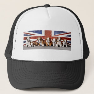 English bulldog puppies trucker hat