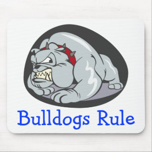 English Bulldog Puppy Dog Cartoon Mascot Mouse Pad