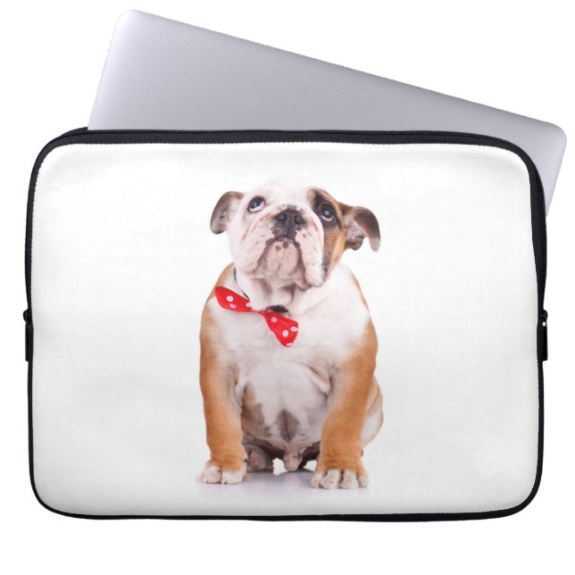 English Bulldog Puppy Dog Computer Case Sleeve (Front)