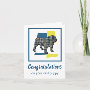 English Bulldog Puppy Dog Congratulations Card